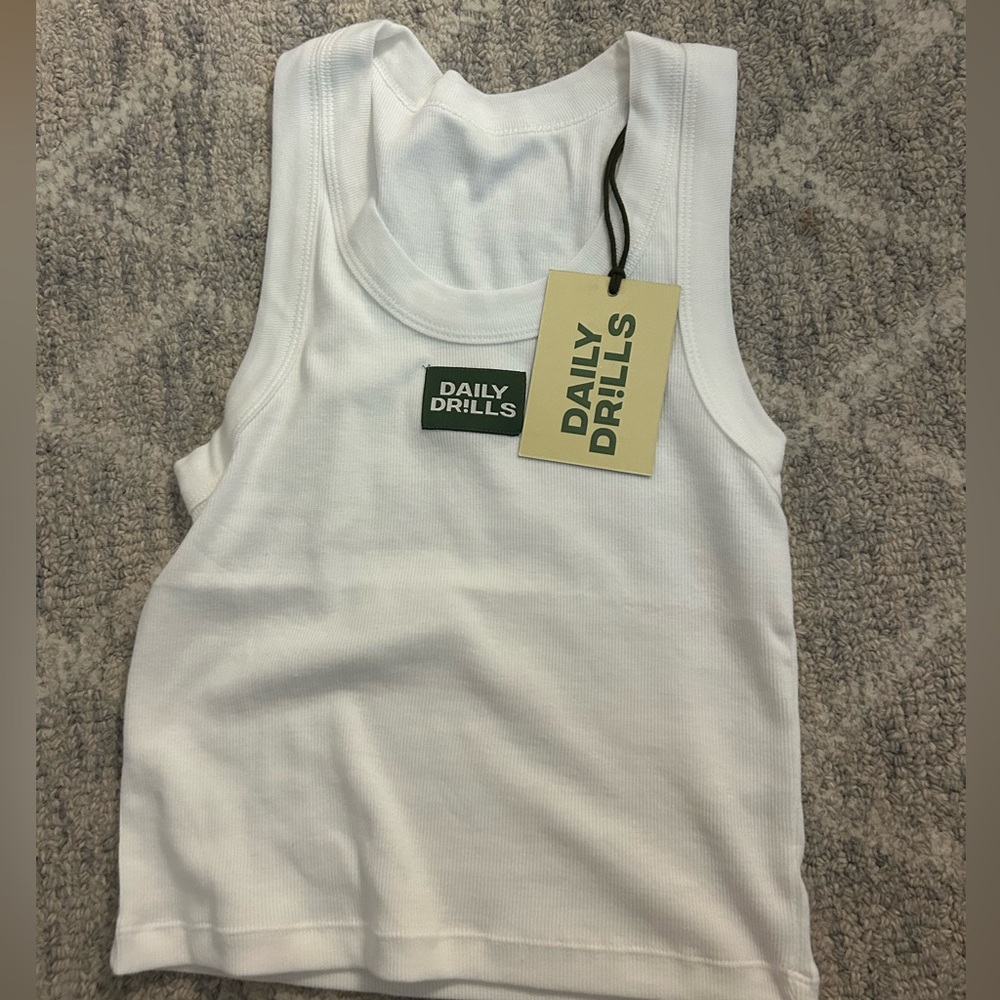 Daily drills logo ribbed tank XS/S